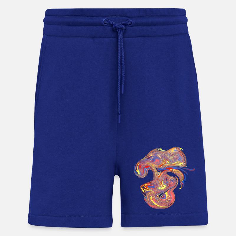 Psychedelische Marmor-Wirbel - Shorts - made by SPREAD - Iconic Blue