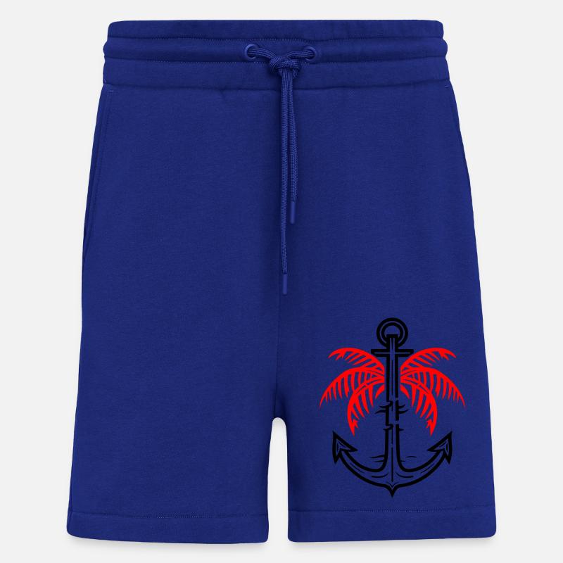 Palm Tree Anchor Icon - Shorts - made by SPREAD - Iconic Blue