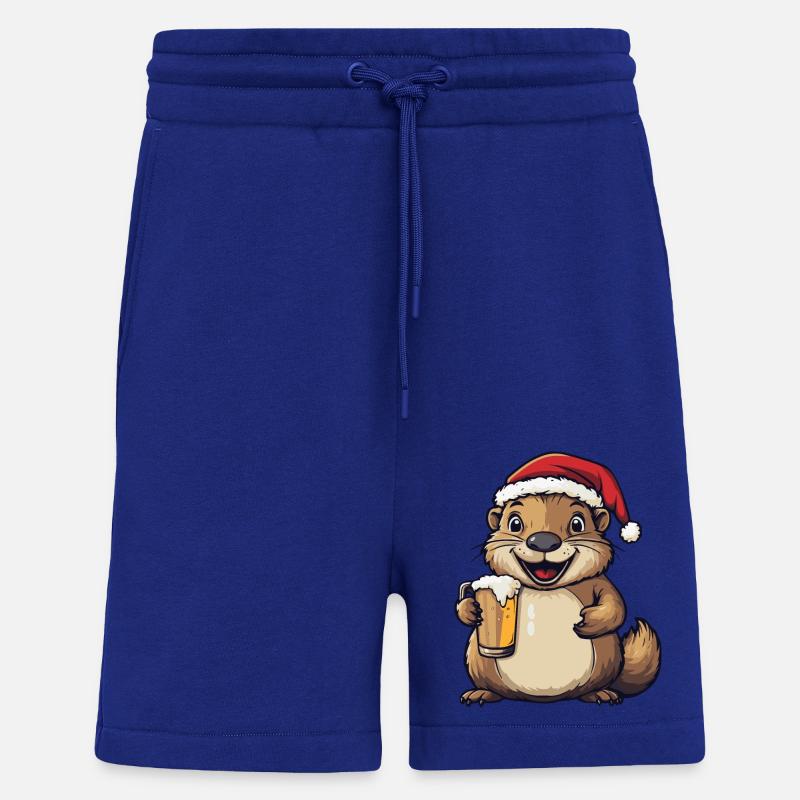 Bière de Noël Beaver - Short bio décontracté fabriqué en UE - Iconic Blue
