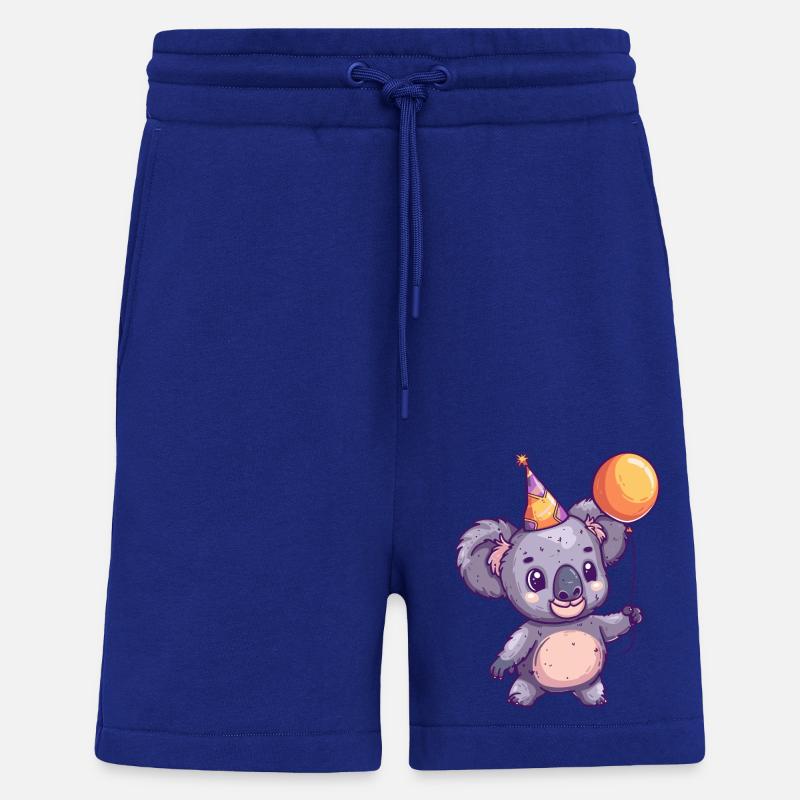 Koala Anniversaire Bande Dessinée Mignon - Short bio décontracté fabriqué en UE - Iconic Blue