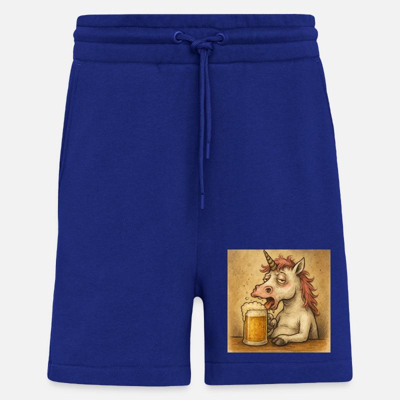 Einhorn Biertrinker Illustration - Shorts - made by SPREAD - Iconic Blue