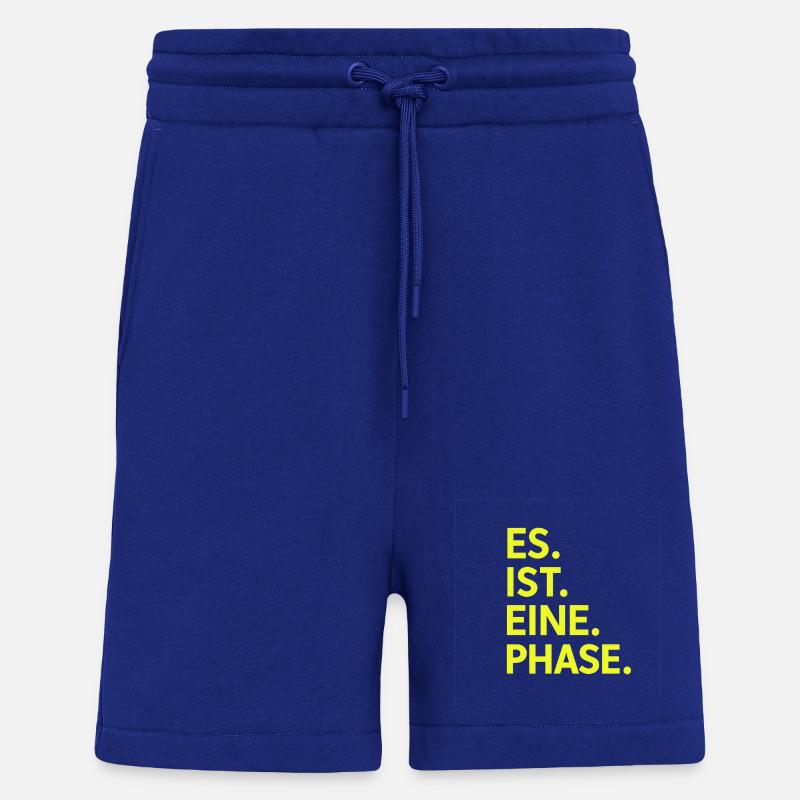 Es. Ist. Eine. Phase. Neongelb  - Shorts - made by SPREAD - Iconic Blue