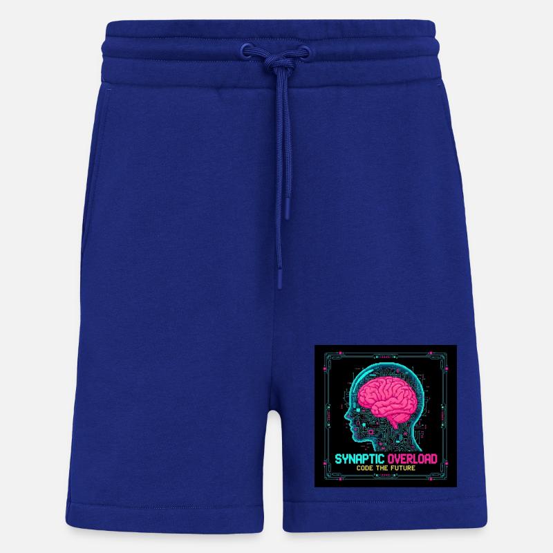 Synaptic Overload Neon Brain - Shorts - made by SPREAD - Iconic Blue