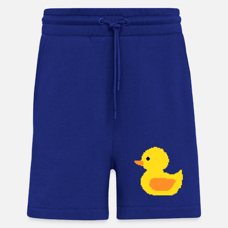 Pixel Duck Rétro Jaune - Short bio décontracté fabriqué en UE - Iconic Blue
