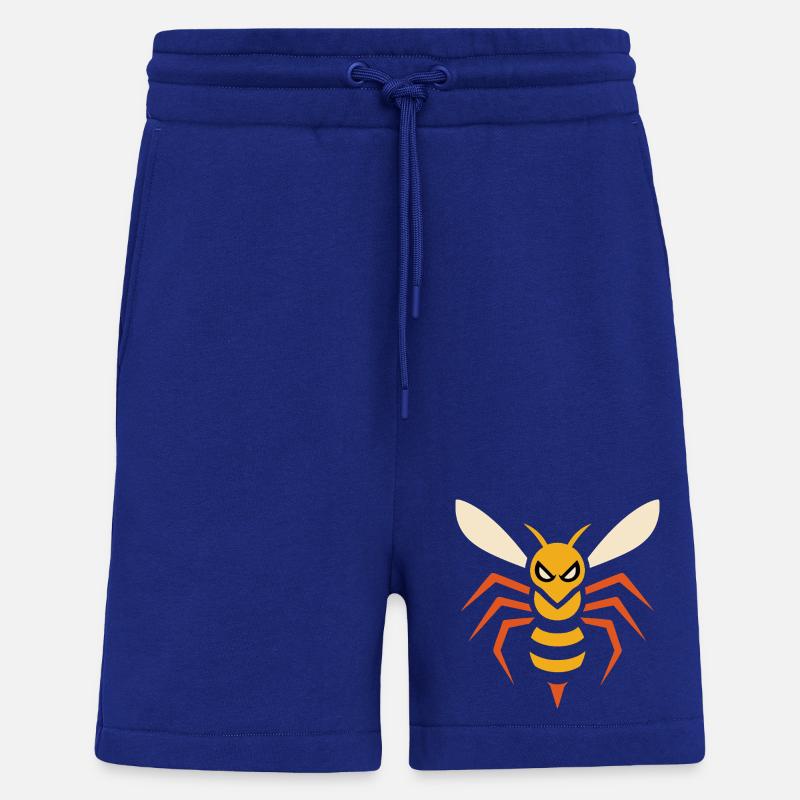 Frelon en colère – graphique angulaire d’insectes - Short bio décontracté fabriqué en UE - Iconic Blue