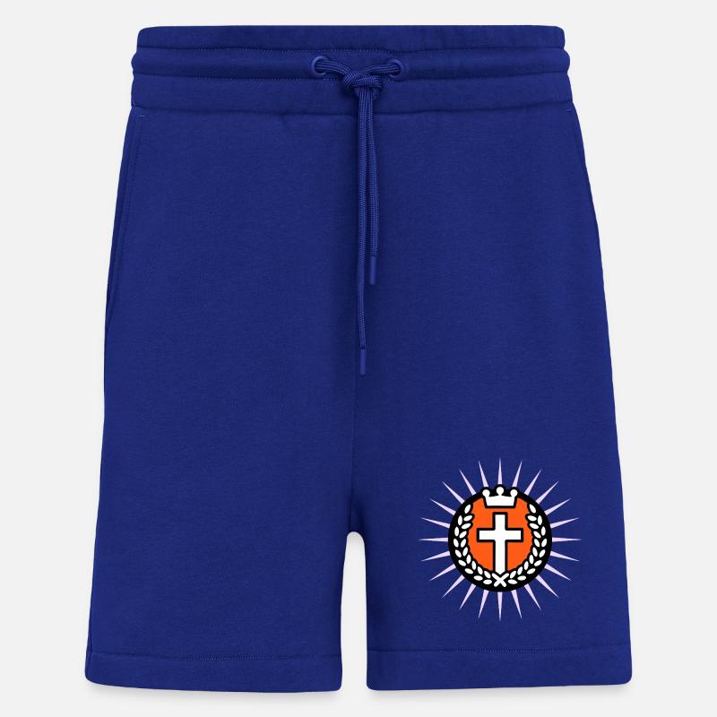 Cross in the light with crown - Shorts - made by SPREAD - Iconic Blue
