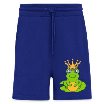 Enchanted Frog King sits water lily - Shorts - made by SPREAD - Iconic Blue - Front