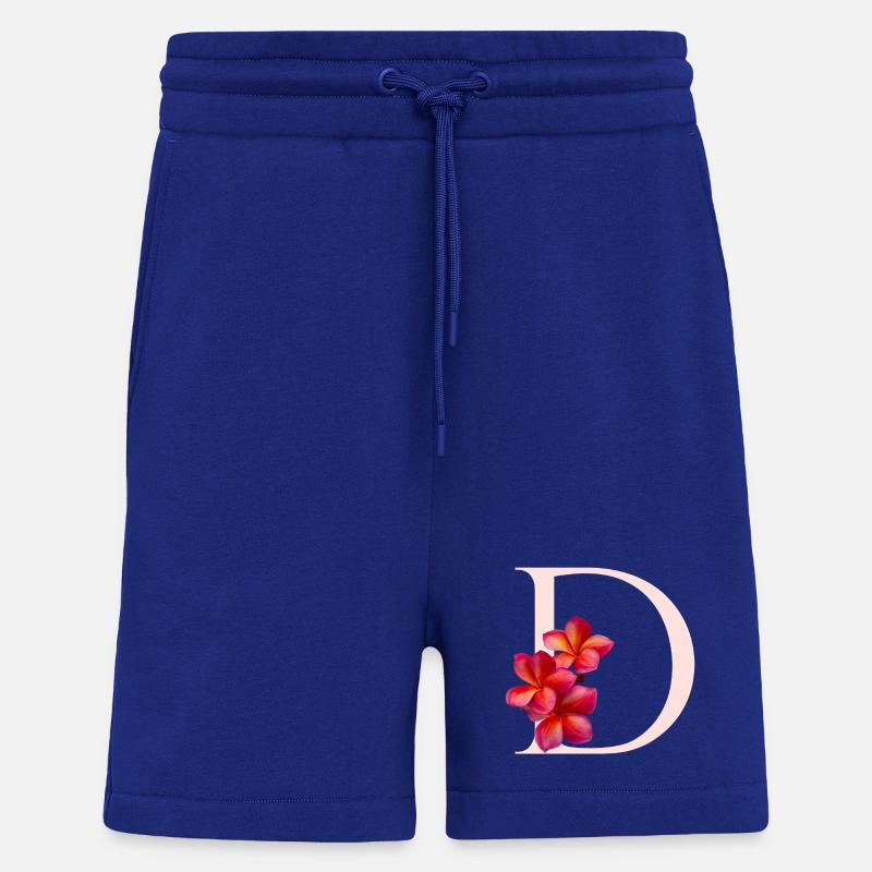 D Monogramm mit Frangipani - Shorts - made by SPREAD - Iconic Blue