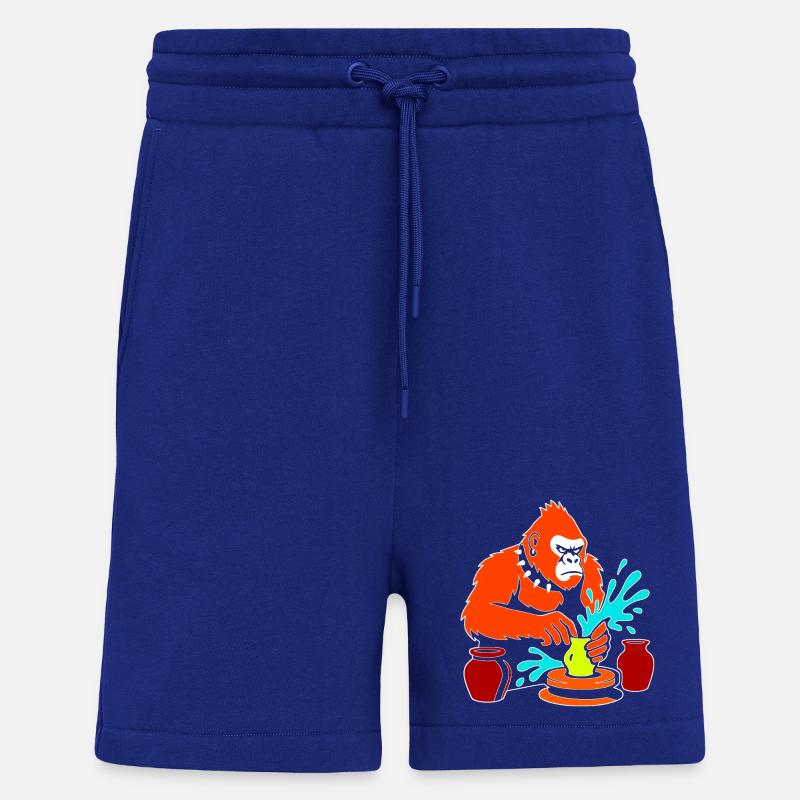 Gorilla Pottery Splash Studio - Shorts - made by SPREAD - Iconic Blue