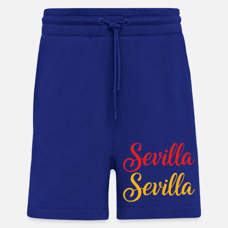 Sevilla Script Duo Rot Gelb Retro - Shorts - made by SPREAD - Iconic Blue