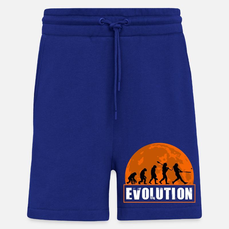 Baseball-Softball-Evolution Lustige Spieler-Geschenkkunst - Shorts - made by SPREAD - Iconic Blue