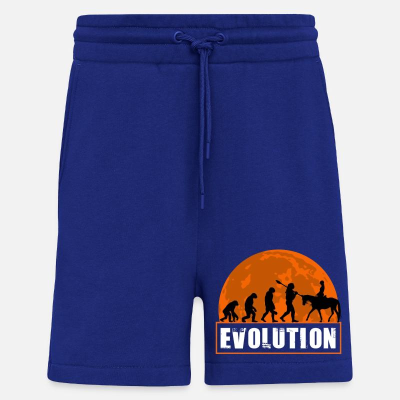 Evolution des Menschen Reitkunst - Shorts - made by SPREAD - Iconic Blue