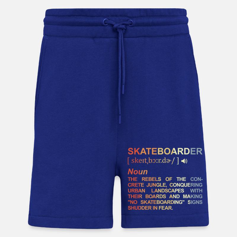 Signification de skateboarder - Short bio décontracté fabriqué en UE - Iconic Blue