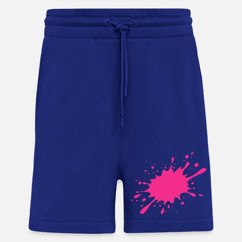Farbspritzer rose - la Splash Rose - Short bio décontracté fabriqué en UE - Iconic Blue