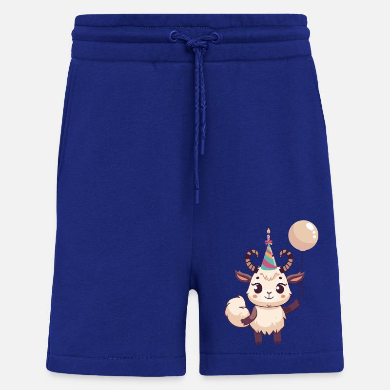 Mountain Goat Birthday Comic Cute - Shorts - made by SPREAD - Iconic Blue