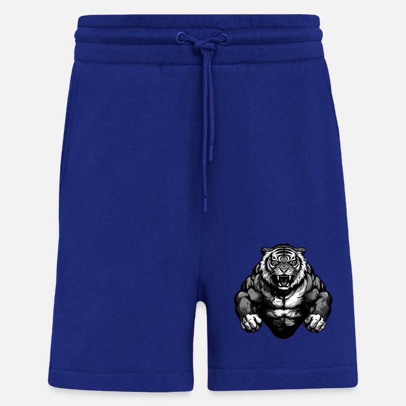Musculation Tiger Muscles - Short bio décontracté fabriqué en UE - Iconic Blue