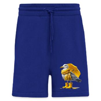 Seemöwe mit Gelbem Regenschirm und Boots - Shorts - made by SPREAD - Iconic Blue - Vorne