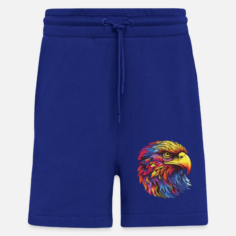 Portrait d’aigle - Short bio décontracté fabriqué en UE - Iconic Blue