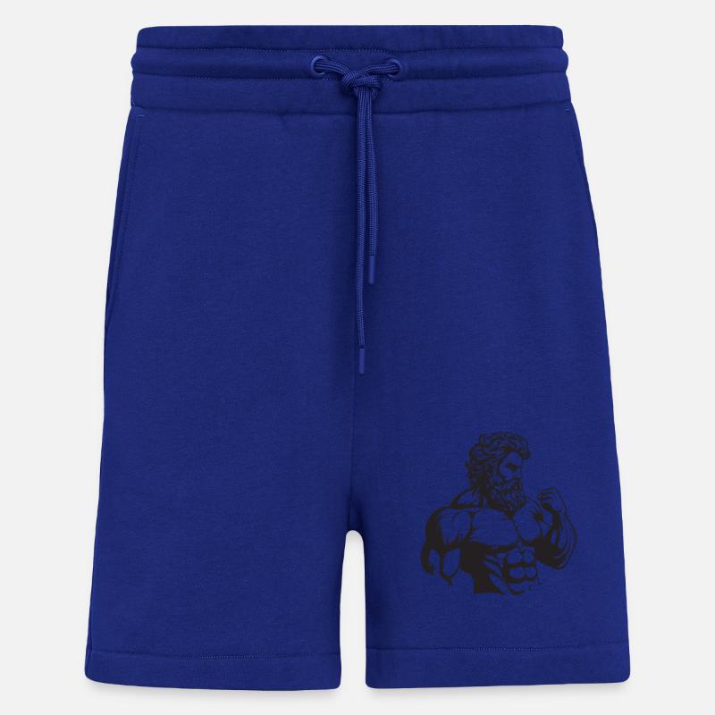 Bodybuilder Muscles Entraînement Gym - Short bio décontracté fabriqué en UE - Iconic Blue