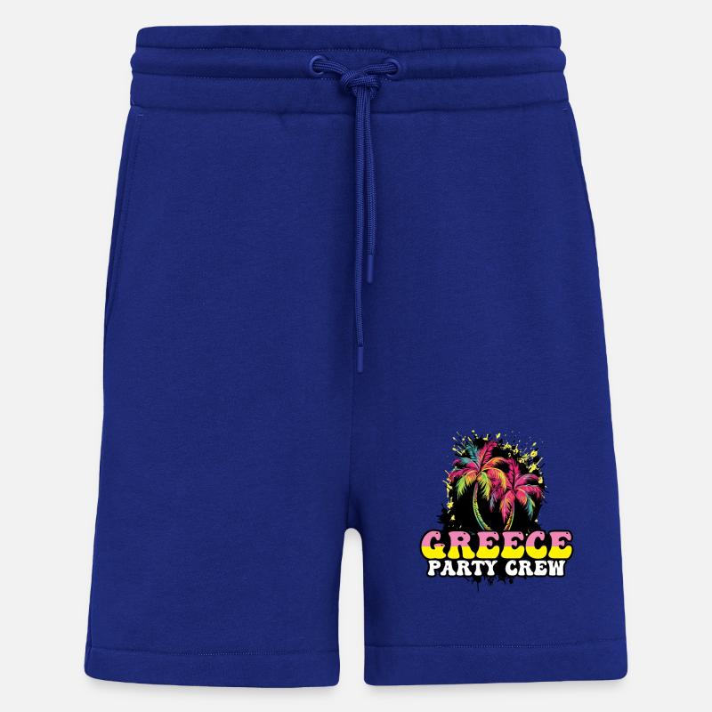 Grèce Party Crew Vacances - Short bio décontracté fabriqué en UE - Iconic Blue
