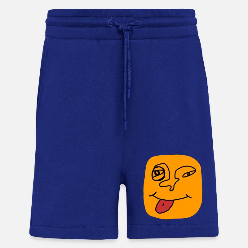 Face Jouer avec la Langue - Short bio décontracté fabriqué en UE - Iconic Blue