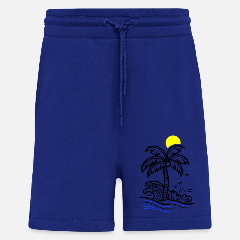 Palm Tree Holidays Plage Été - Short bio décontracté fabriqué en UE - Iconic Blue