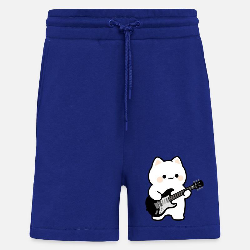 Kawaii Katze mit E-Gitarre - Shorts - made by SPREAD - Iconic Blue