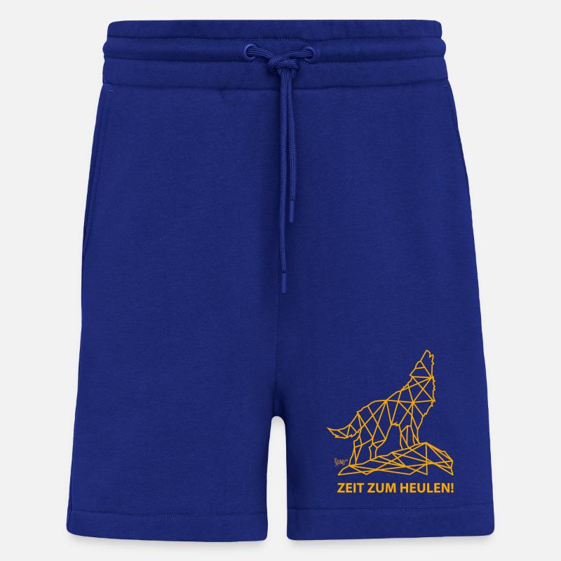 Bronko55 No.77 – Wolf "Time to Howl" - Shorts - made by SPREAD - Iconic Blue