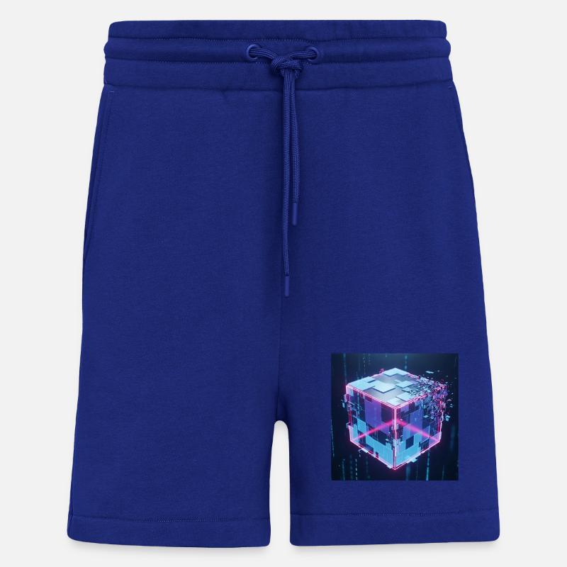 Digitaler Würfel Technologie Digital Cube Tech - Shorts - made by SPREAD - Iconic Blue
