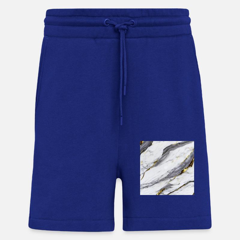 Marble White Gold Structure - Shorts - made by SPREAD - Iconic Blue