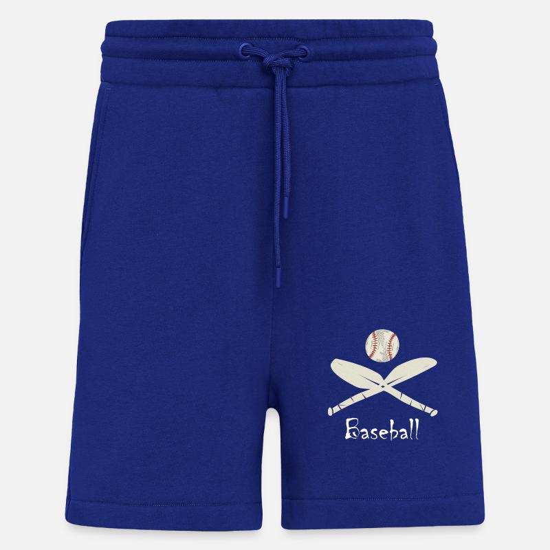 Baseball et batte - Short bio décontracté fabriqué en UE - Iconic Blue