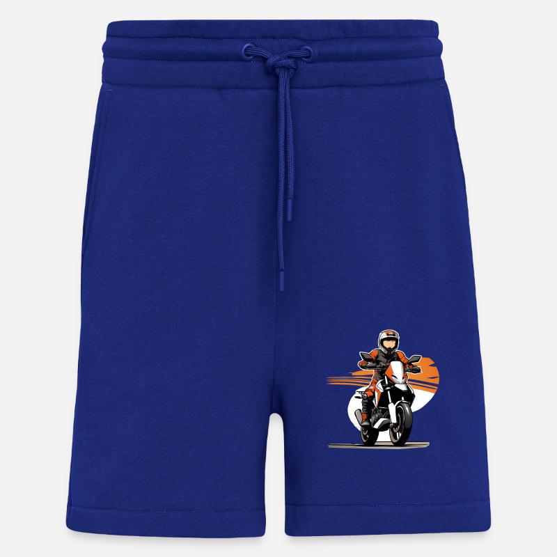 Motorradfahrer orange - Shorts - made by SPREAD - Iconic Blue
