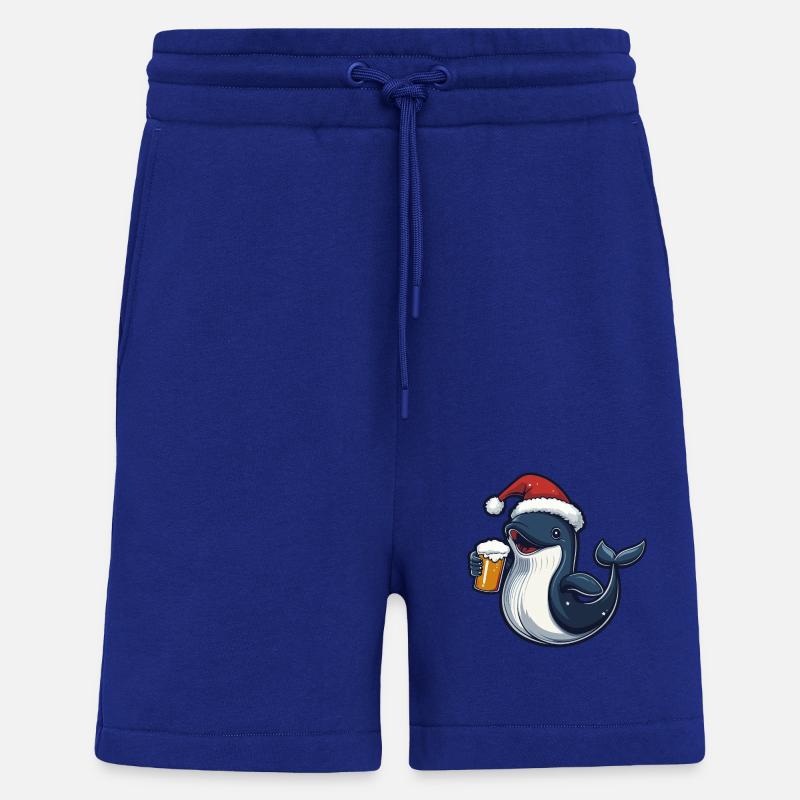 Bière de Noël Baleine - Short bio décontracté fabriqué en UE - Iconic Blue