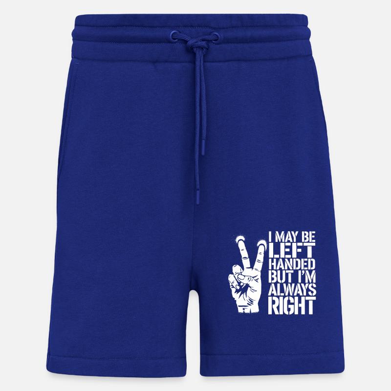 Smart statement til venstrehåndede - Organic relaxed shorts made in EU - Iconic Blue