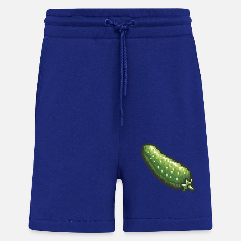 Icône pixel de concombre - Short bio décontracté fabriqué en UE - Iconic Blue