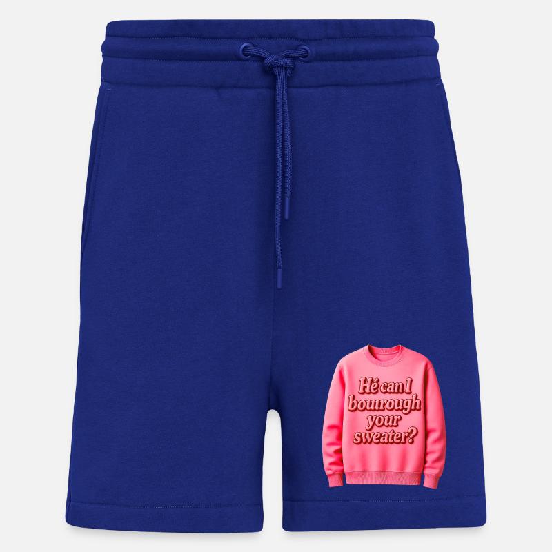 Il peut je t’emprunter ton pull - Short bio décontracté fabriqué en UE - Iconic Blue
