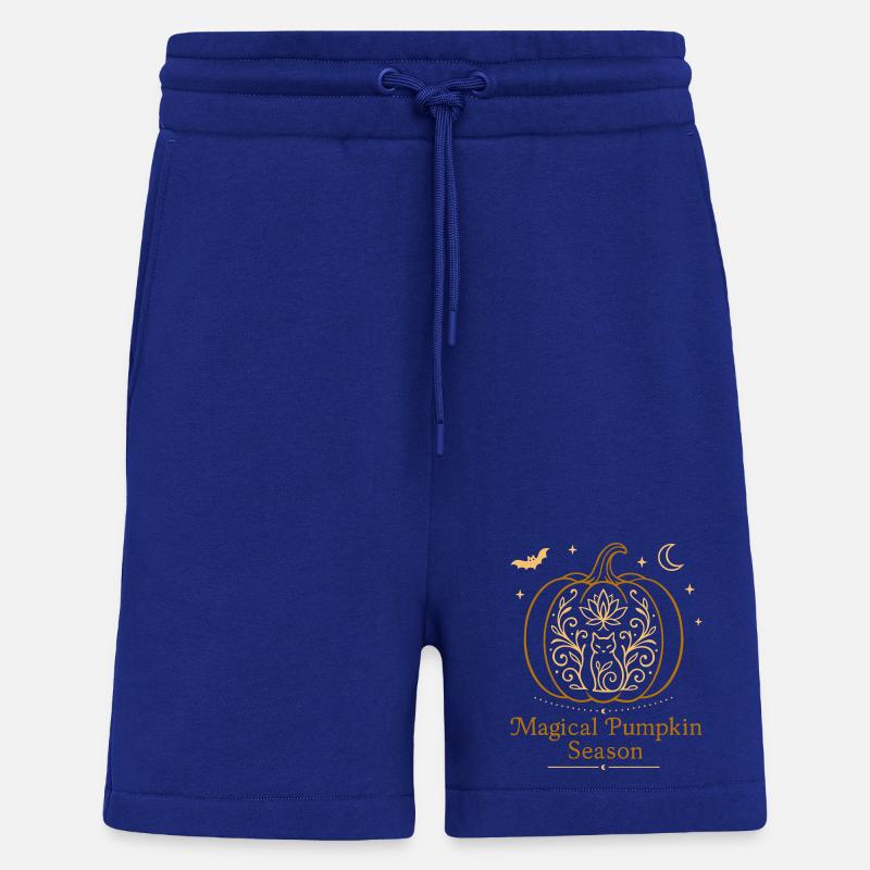 Magical Pumpkin - Cat & Fall Witchy Design - Shorts - made by SPREAD - Iconic Blue