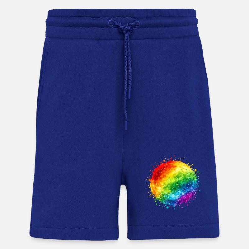 Regenbogenfarbene Farbspritzer Explosion - Shorts - made by SPREAD - Iconic Blue