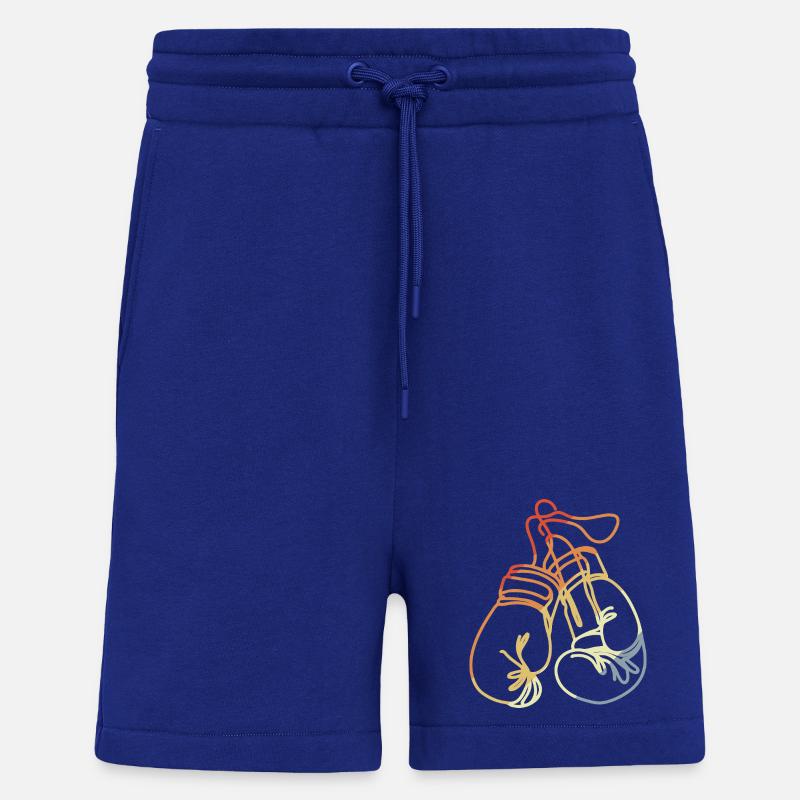 Gants de boxe style rétro - Short bio décontracté fabriqué en UE - Iconic Blue