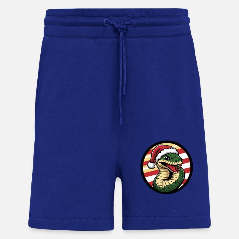 Serpent Cobra Animal de Noël - Short bio décontracté fabriqué en UE - Iconic Blue