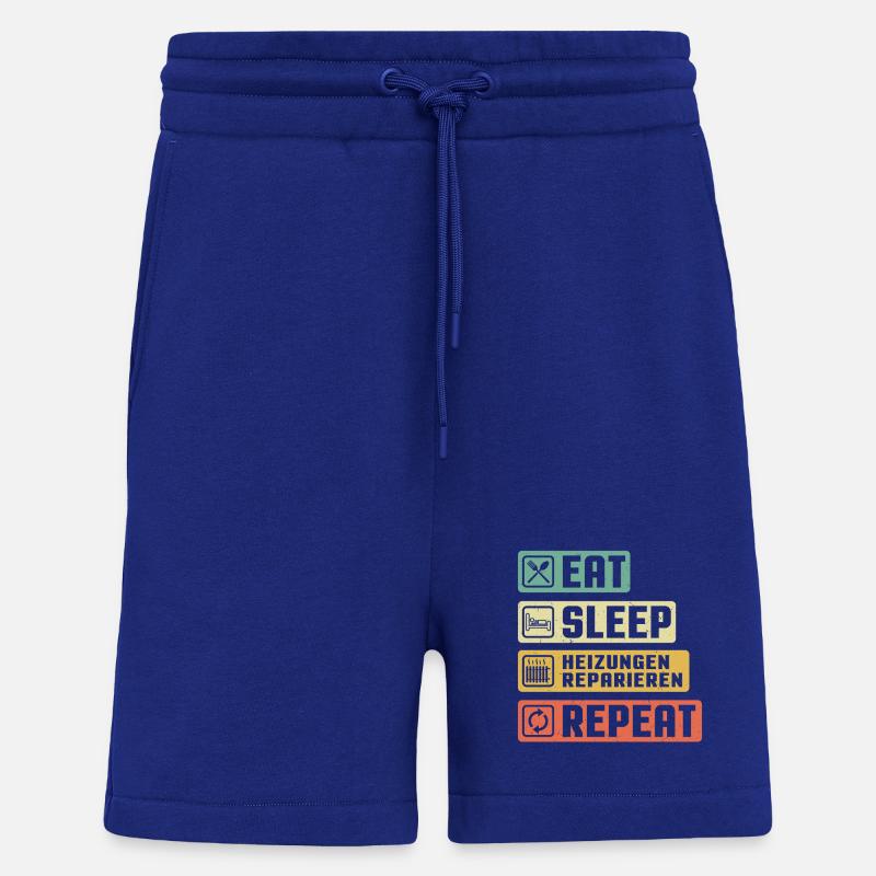 Heating Engineer Heating Construction Plumber Plumber - Shorts - made by SPREAD - Iconic Blue