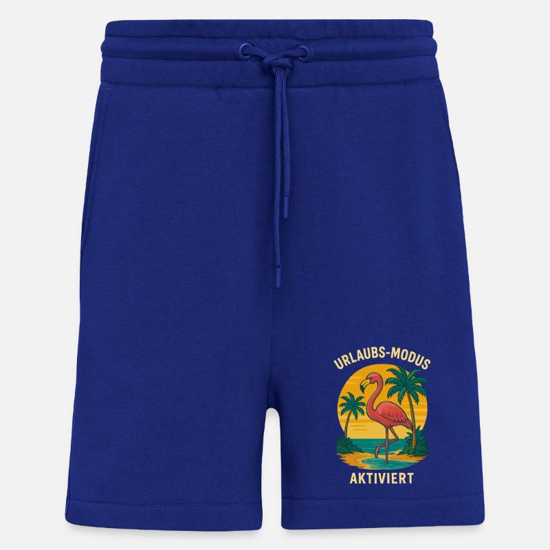 Flamingo Beach Vacances activées - Short bio décontracté fabriqué en UE - Iconic Blue