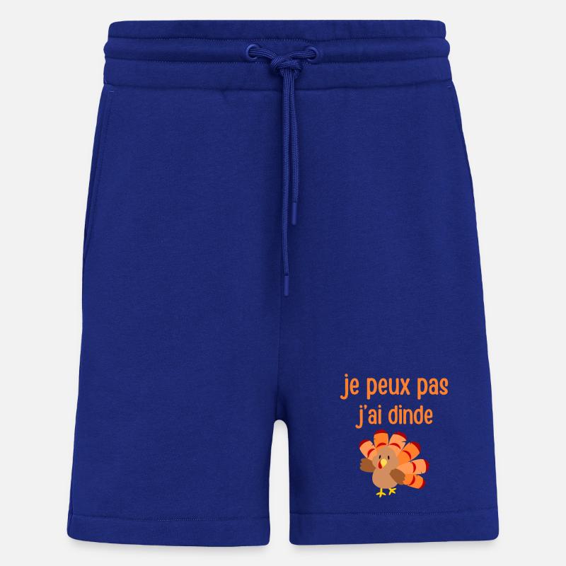 Dinde et excuse humoristique - Short bio décontracté fabriqué en UE - Iconic Blue