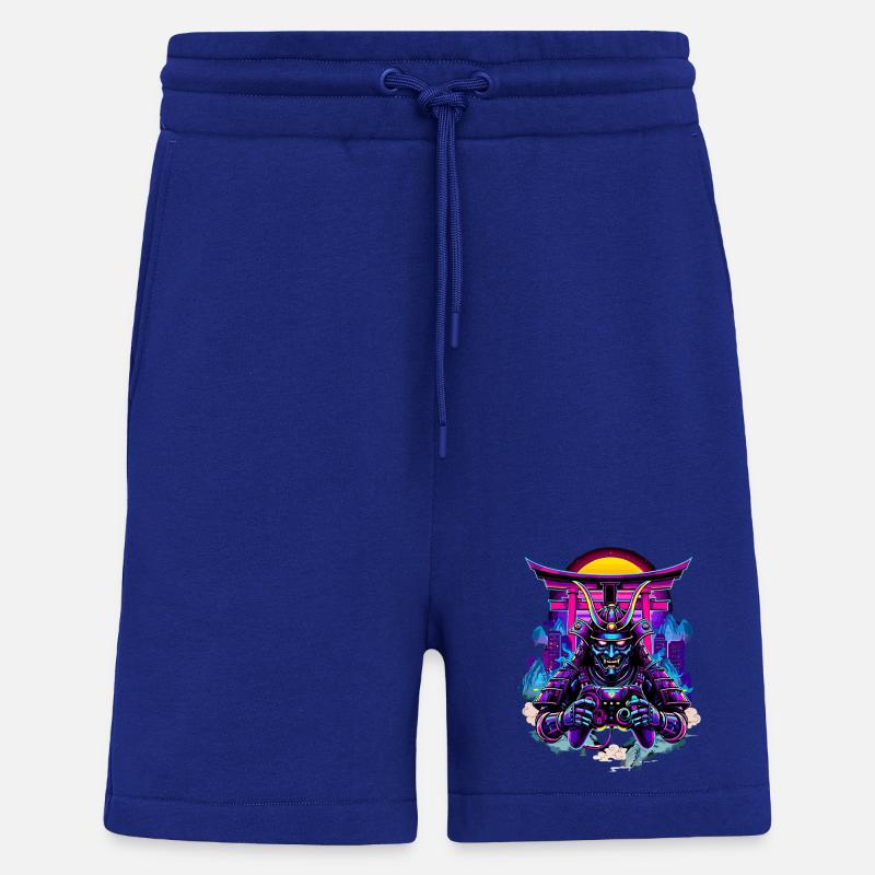 Samurai Maske gaming Controller Sythwave gaming  - Shorts - made by SPREAD - Iconic Blue