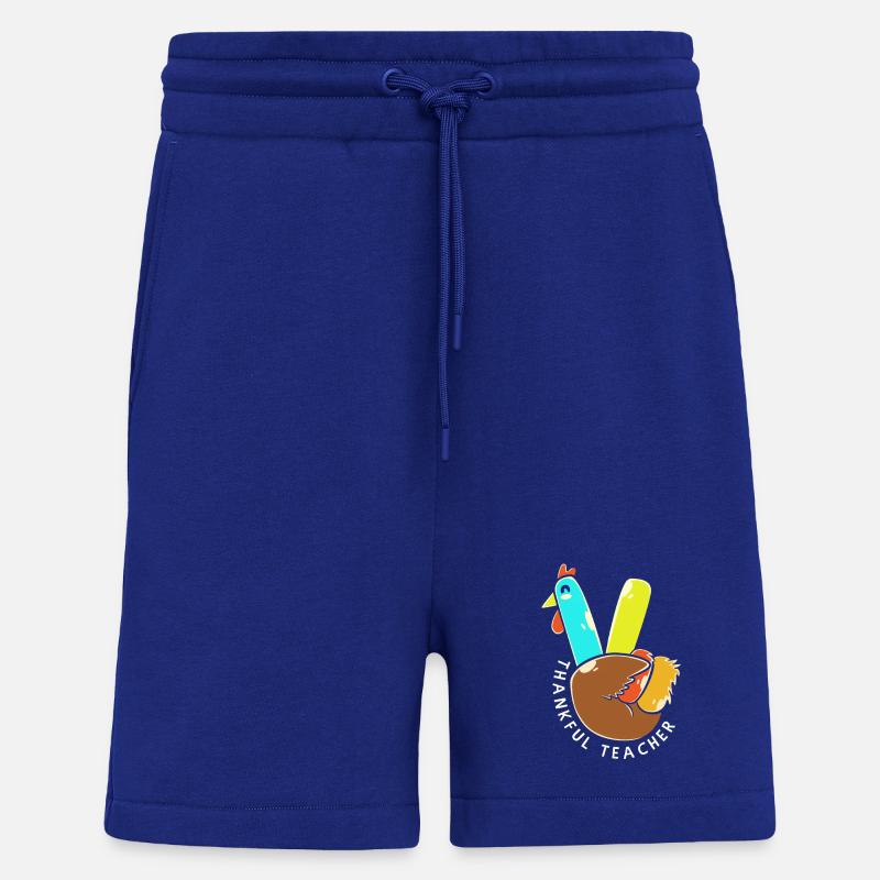 Thanksgiving Enseignant Enseignant - Short bio décontracté fabriqué en UE - Iconic Blue