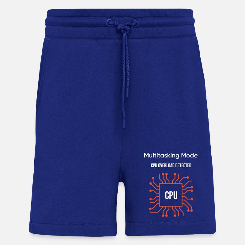 Multitasking Mode – CPU Overload Detected - Short bio décontracté fabriqué en UE - Iconic Blue