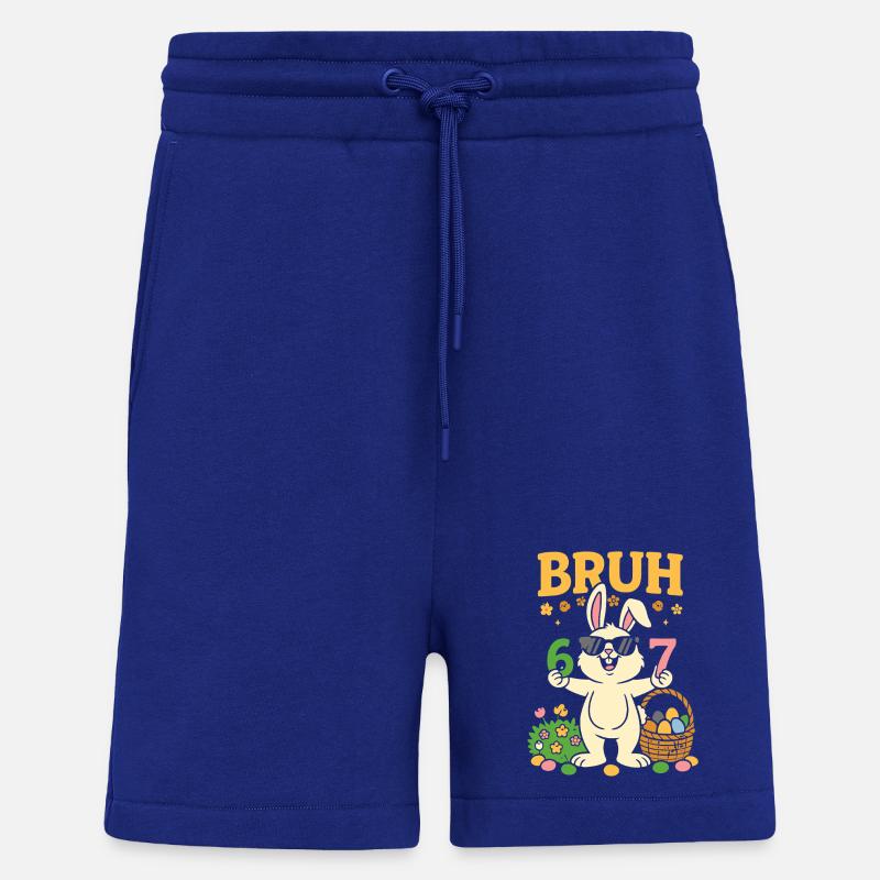 Bruh Cool Easter Bunny 67 - Shorts - made by SPREAD - Iconic Blue