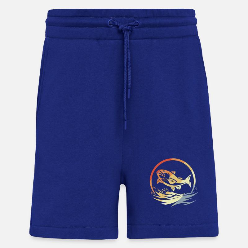 Pêche de style rétro - Short bio décontracté fabriqué en UE - Iconic Blue