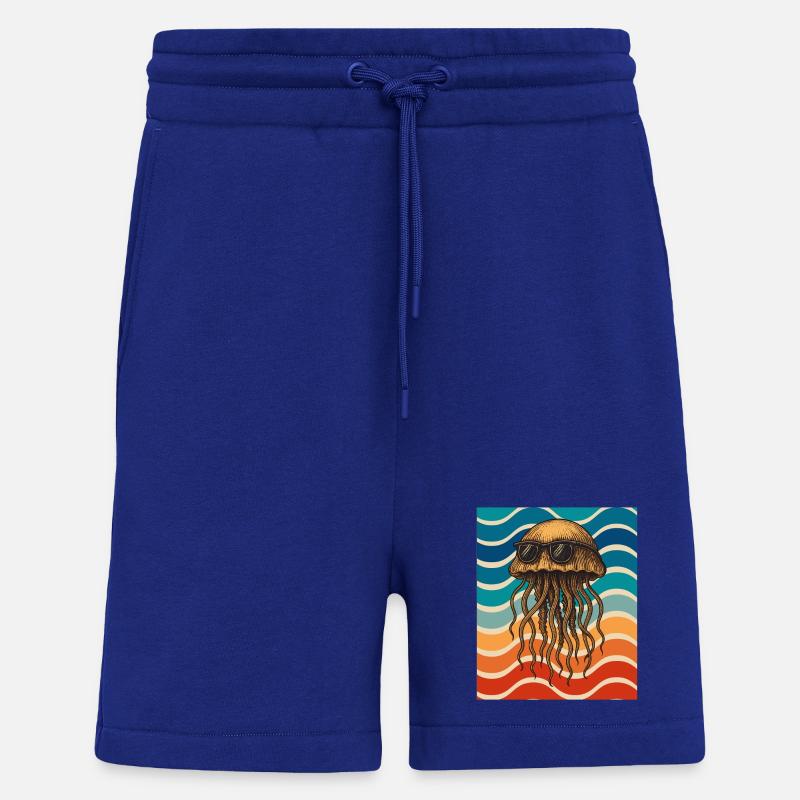 Plage des lunettes de soleil méduses - Short bio décontracté fabriqué en UE - Iconic Blue
