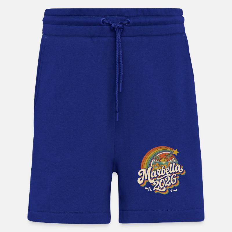 Marbella Retro Sunset 2026 - Short bio décontracté fabriqué en UE - Iconic Blue
